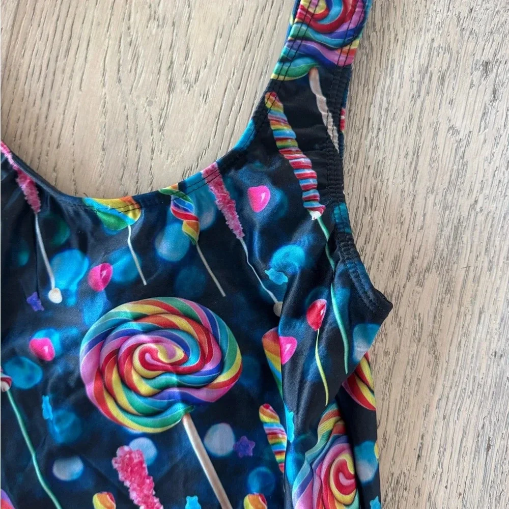 NWT Terez Girls Dylan’s Candy One Piece Swim Suit 14 ~ Black NEW